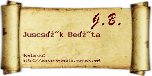 Juscsák Beáta névjegykártya
